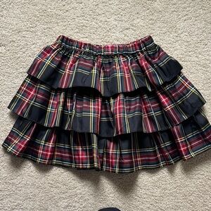 Crewcuts Plaid Mini Skirt - Red, Black, Yellow, size 6-7